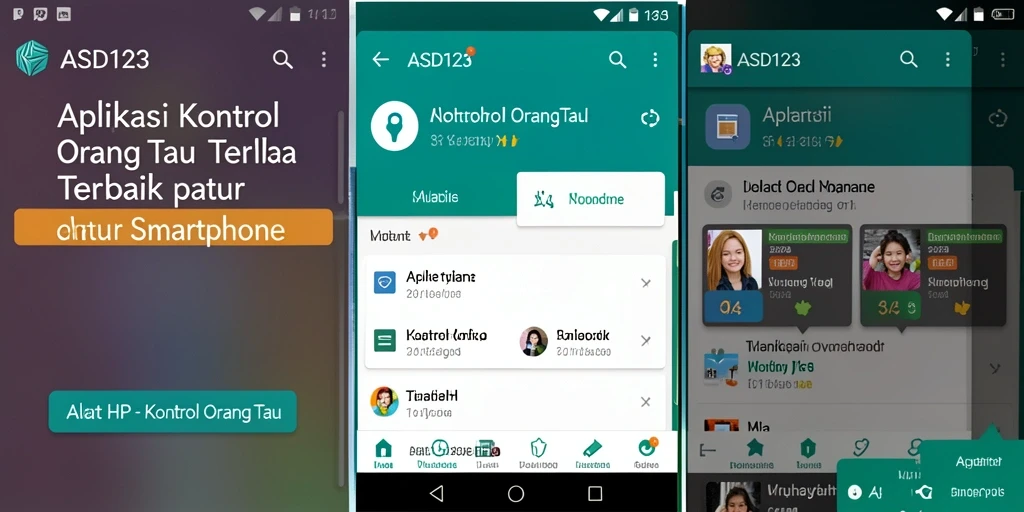 Screenshot antarmuka ASD123 yang memperlihatkan fitur kontrol orang tua.