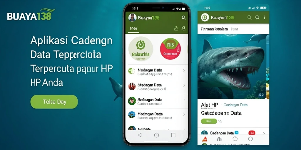 Screenshot utama BUAYA138 menampilkan antarmuka cadangan data yang sederhana.