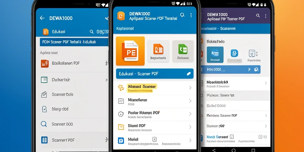 Tampilan antarmuka DEWA1000 untuk pemindaian PDF.