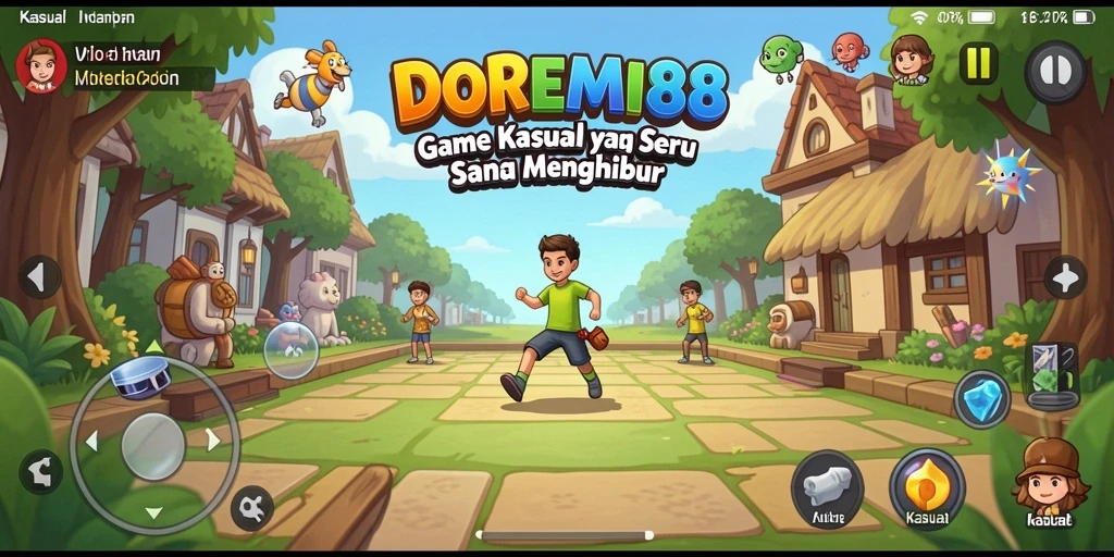 Screenshot utama DOREMI88 menampilkan gameplay yang menarik dan antarmuka yang cerah.