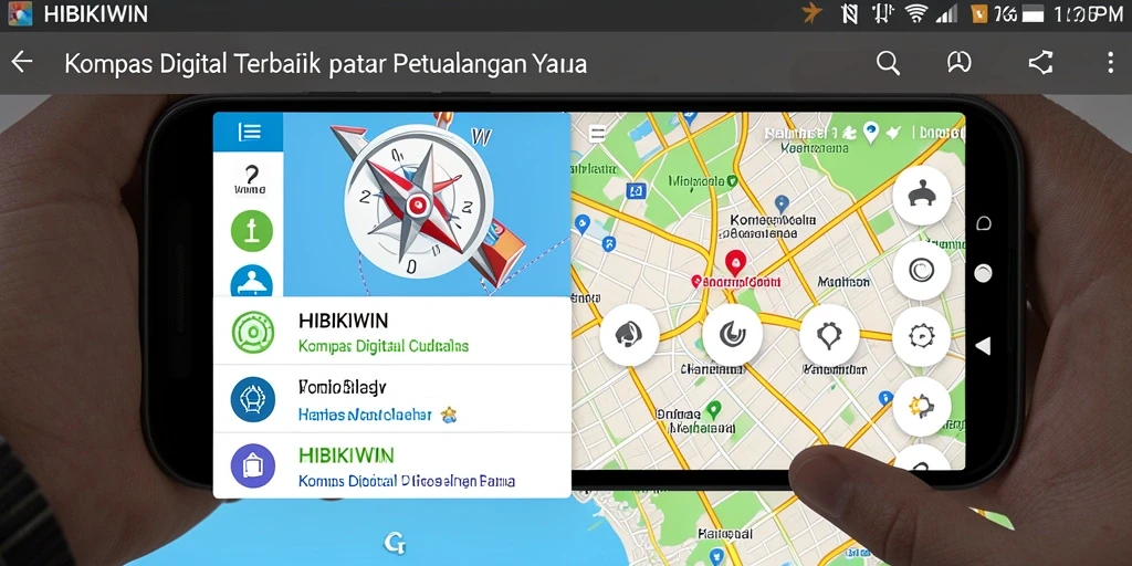 Tampilan antarmuka aplikasi HIBIKIWIN yang modern dan intuitif untuk navigasi.