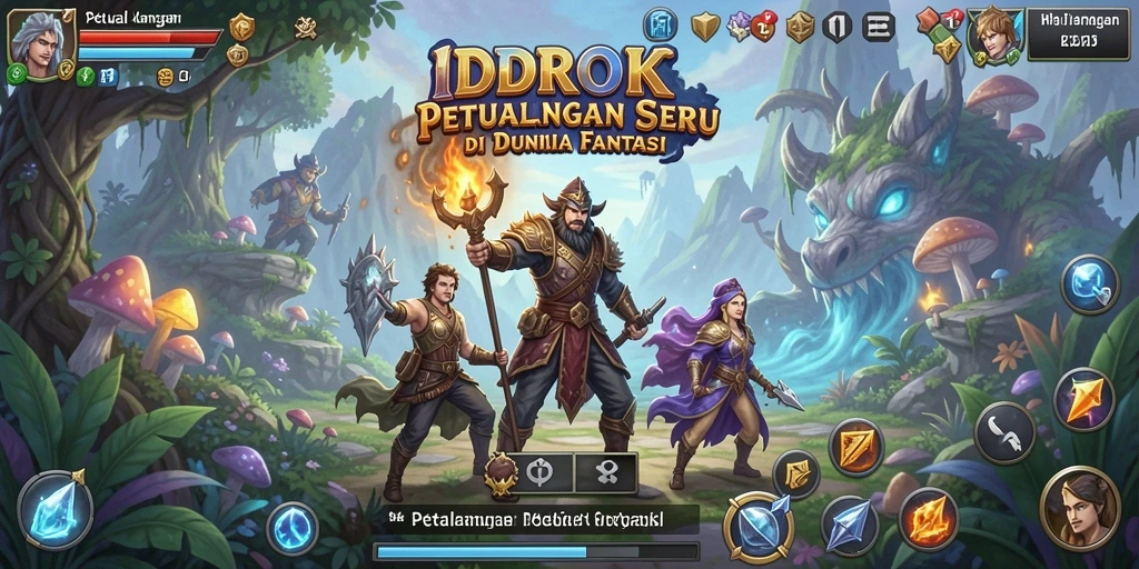 Tampilan antarmuka <strong>IDROK</strong> saat menjelajahi dunia Petualangan yang luas.
