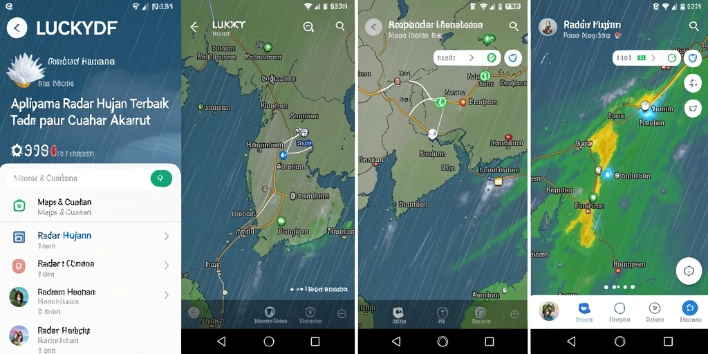Tampilan antarmuka Radar Hujan LUCKYDF yang informatif dan mudah dipahami.