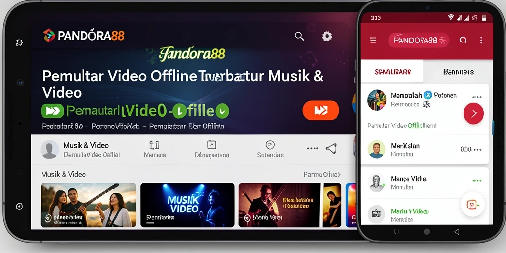 Antarmuka PANDORA88 menampilkan fitur Pemutar Video Offline yang menarik.