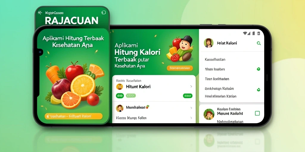 Tampilan antarmuka aplikasi RAJACUAN untuk menghitung kalori.
