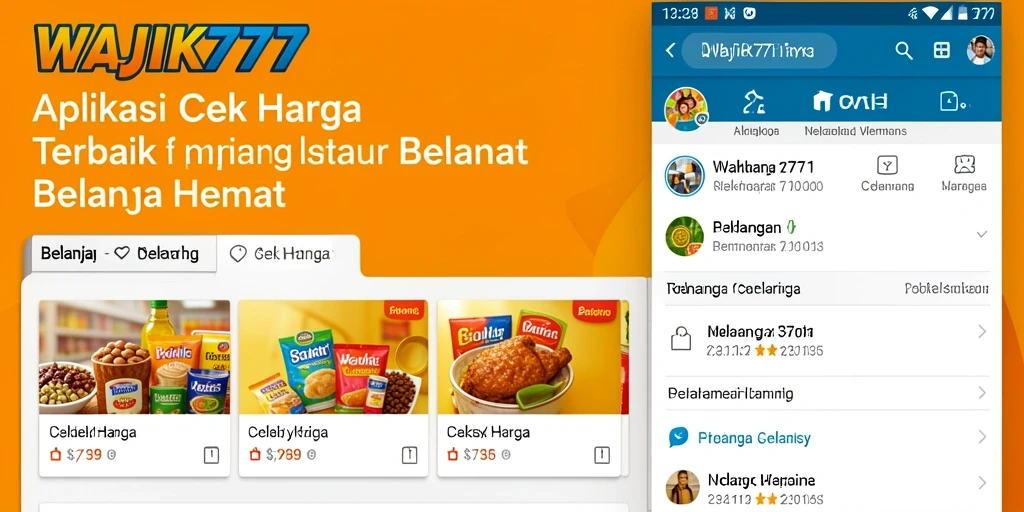 Tampilan antarmuka aplikasi WAJIK777 untuk cek harga produk.