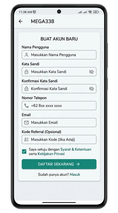 Buat Akun Baru mega338 dengan Mudah dan Cepat